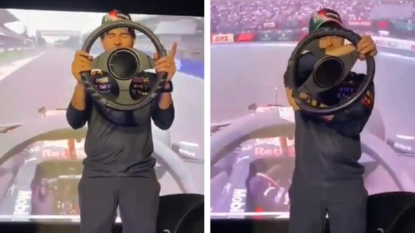 Sergio Perèz laat zien hoe krankzinnig goed hij F1-circuits uit zijn hoofd kent