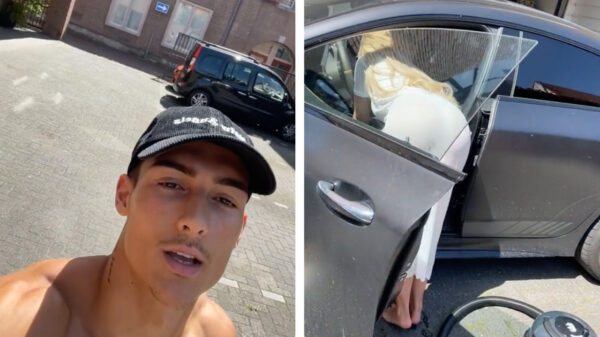 Mazzelaar is heel blij met zijn vriendin: "Guys, see how lucky I am!"