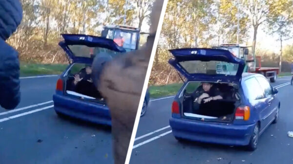 Demonstranten KOZP van dichtbij bekogeld met eieren door opgefokte Staphorstenaren