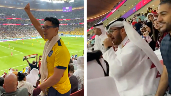 Qatarees wordt pislink door statement tijdens de wedstrijd Qatar - Ecuador