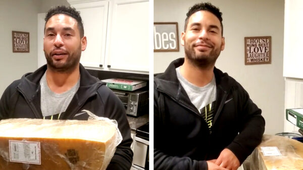 We hebben zelden iemand zo trots op een stuk kaas gezien