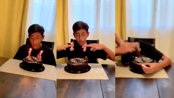 Knul krijgt taart voor zijn 14e verjaardag én een verrassingstoetje!