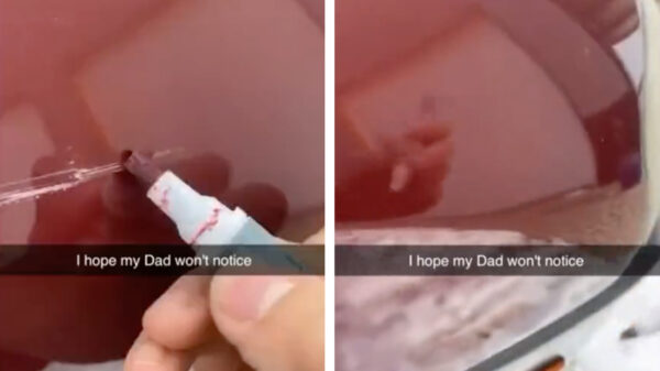 Dankzij deze geniale handige stift ziet je vader helemaal niets van de schade