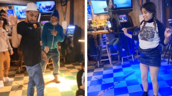 Alle moves komen tevoorschijn als ze haar favoriete dansplaat opzetten