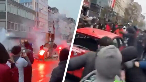 Marokkanen slopen Brussel na overwinning op België, ME ingezet in Den Haag en Rotterdam