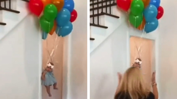 Schoonmoeder trollen door ballonnen aan je baby vast te binden