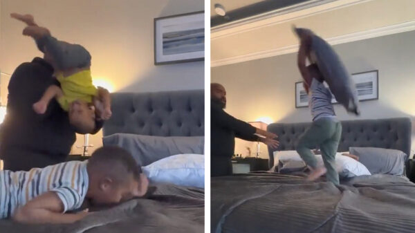 Als moeder de vrouw van huis is gaat papa los met de kinderen