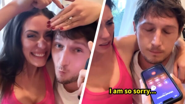 Aankondiging van deze verloving verloopt niet helemaal volgens plan