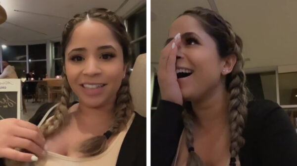 Juffie stapt vol zelfvertrouwen op iemand af tijdens een avondje uit