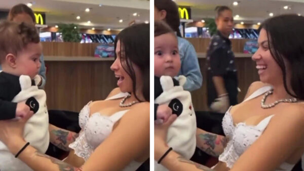 Baby gelooft zijn ogen niet als 'ie een flinke voorraad op het vizier krijgt