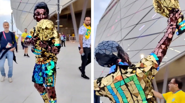 Deze Braziliaanse fan heeft sowieso het origineelste WK-kostuum van 2022