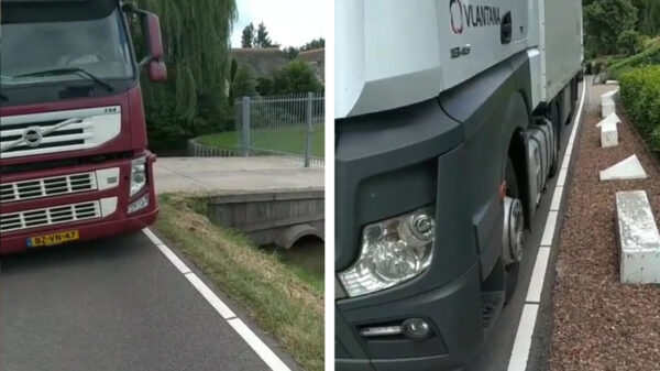 We hopen dat deze chauffeurs hun achteruitrij-skills goed op orde hebben