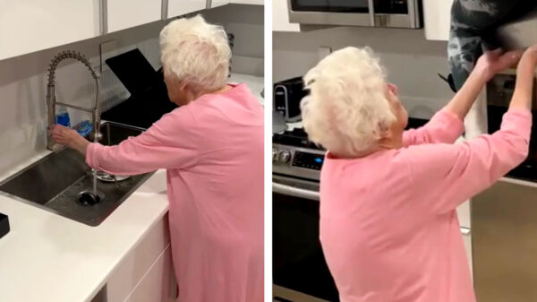 Oma's nieuwe handdroger heeft af en toe een klein tikje nodig