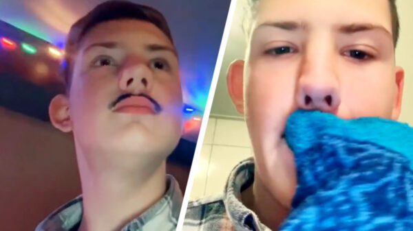 Kijk mam, ik heb een snorretje met jouw (watervaste) oogpotlood gemaakt!