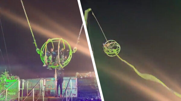 Elastiek van attractie knapt op Londense kermis Hyde Park Winter Wonderland