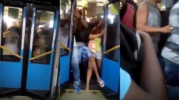 In Rio de Janeiro wacht iedereen geduldig op een vrij plekje in de metro