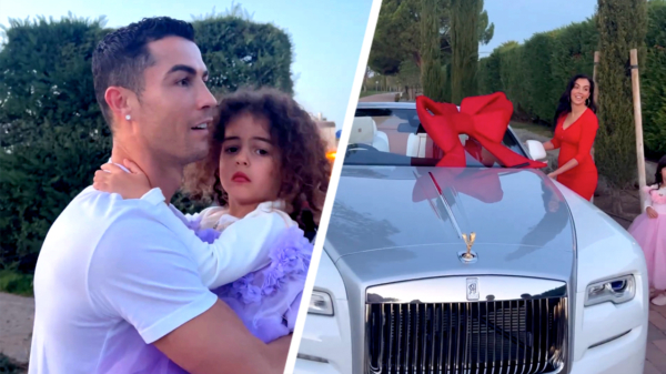 Cristiano Ronaldo kreeg een symbolisch cadeautje onder de kerstboom