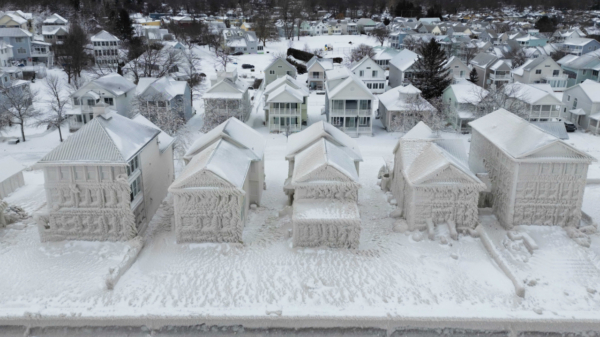 Het extreme winterweer in Amerika levert compleet geschifte beelden op