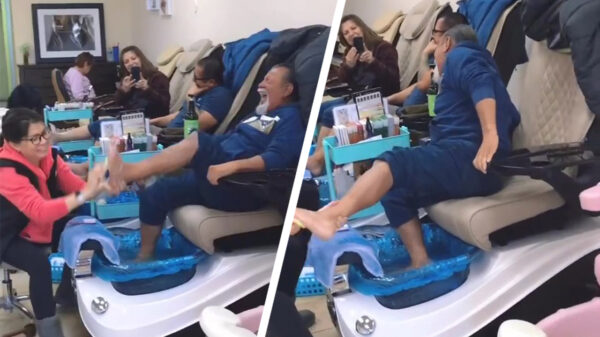 Het was de eerste en laatste keer dat pa meeging naar de nagelstudio