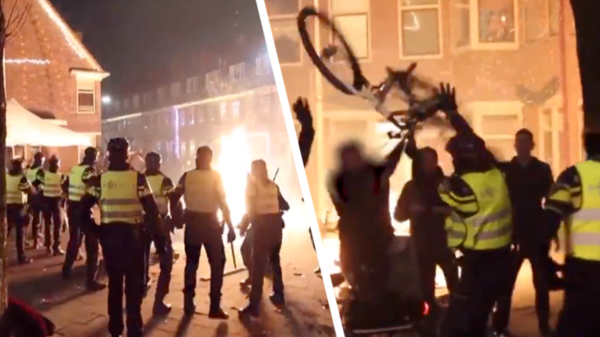 Man bekogelt agenten met fiets in Den Haag tijdens onrustige jaarwisseling