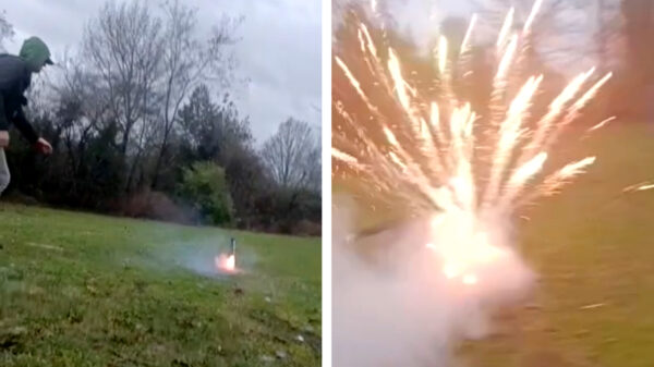 Note to self: trap nooit een vuurpijl weg als het net geregend heeft