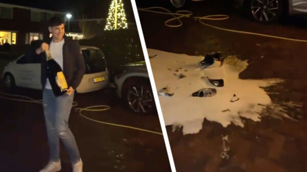 Voor deze 'Champagne Papi' is 6 liter toch net iets teveel van het goede