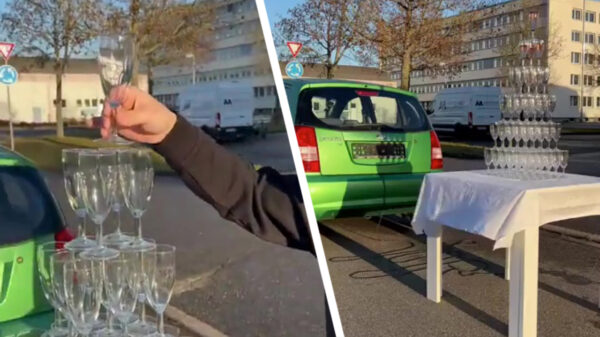 De truc met het tafellaken verliep bijna vlekkeloos