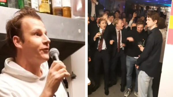 Even nagenieten van de daverende show van Rapper Sjors bij een studentenvereniging