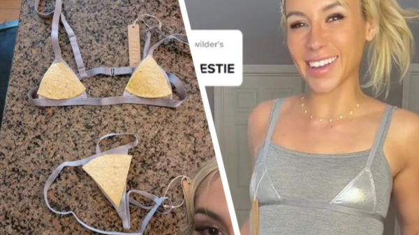TikTokster bewijst dat de Skims microbikini net zoveel huid bedekt als 3 Dorito's