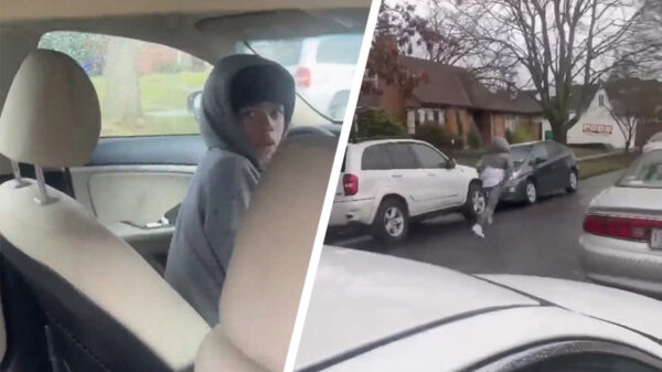 Hallo jongeman, dit is mijn auto die je probeert te stelen. Niet doen hè!