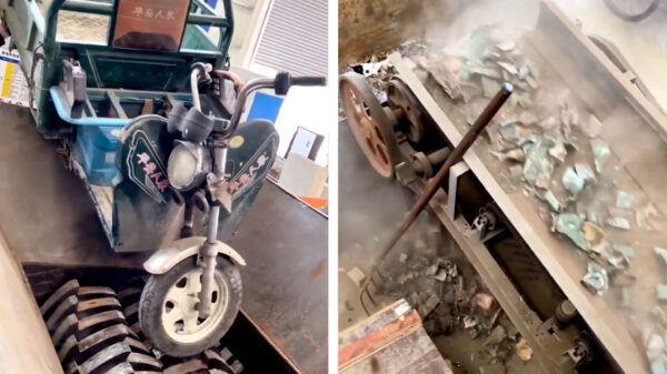 Zeg maar doeidoei tegen je tuktuk nadat hij in deze shredder belandt