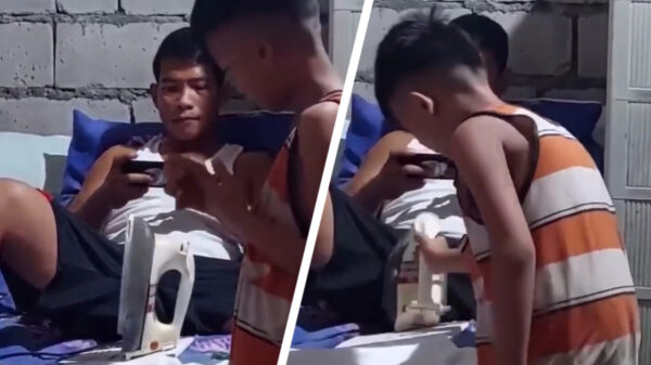 Hey papa, zal ik anders je noten even roosteren met een strijkijzer?