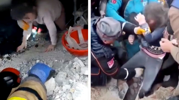 Kinderen levend onder puin vandaan gehaald na hevige aardbevingen in Turkije en Syrië