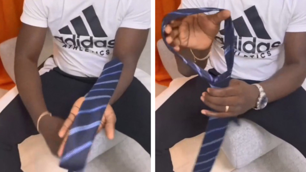 Een snelle en gemakkelijke lifehack om je ​​stropdas te strikken