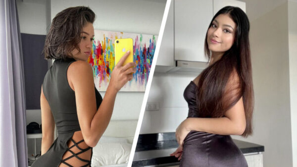 30 vrouwen die zich met de nodige moeite in hun jurk wisten te hijsen