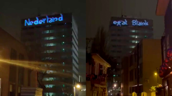 Racistische teksten op stadhuis Eindhoven geprojecteerd: "Houd Lampegat blank"