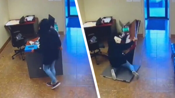 Haar eerste werkdag verliep niet al te voorspoedig