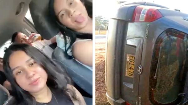 Colombiaanse jongeren crashen papa's auto dankzij zangfeestje voor social media
