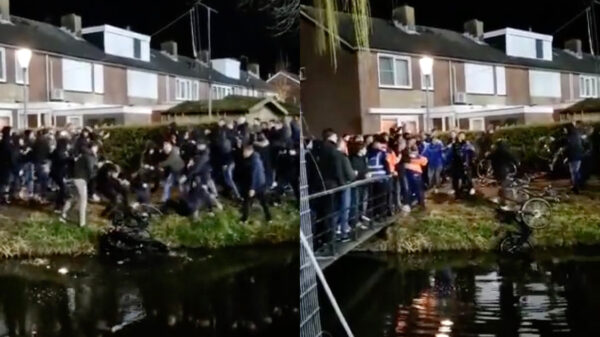 Trieste vechtpartij tussen 'supporters' FC Volendam en FC Emmen, ook 3 agenten mishandeld