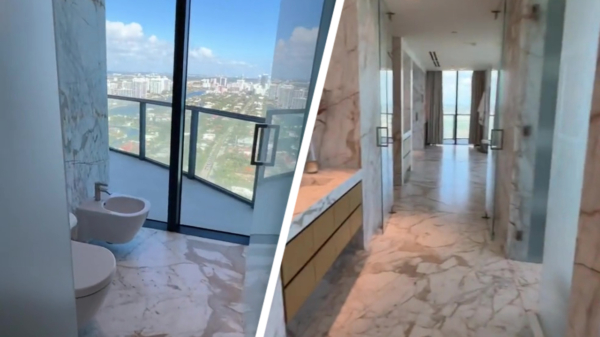 Even een rondleiding door een badkamer van anderhalf miljoen in Miami