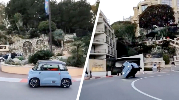 De elektrische stadsauto Citroën AMI vs. de beroemde haarspeldbocht in Monaco
