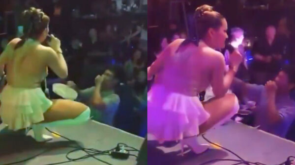 Groupie zorgt ervoor dat deze zangeres niet overhit raakt tijdens haar optreden