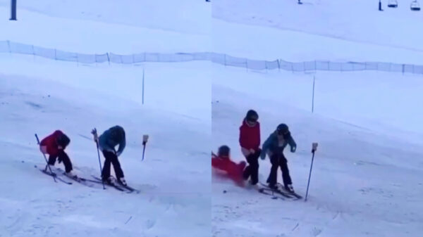 Note to self: een piste is niet de ideale plek voor een sneaky plaspauze