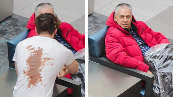 Meneer, ik zou daar niet naar het toilet gaan als ik u was