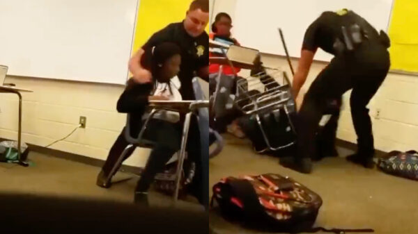 Sherrif bodyslamt 16-jarige meisje dat weigert haar stoel te verlaten