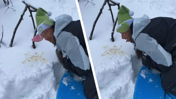 Van je vrienden moet je het hebben: pas op met gele sneeuw