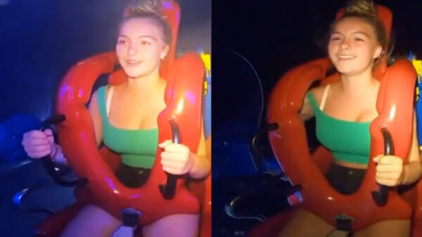 Het ritje in de slingshot was het hoogtepunt van haar vakantie