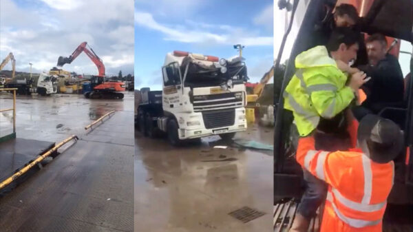 Note to self: nooit fokken met de bestuurder van een graafmachine