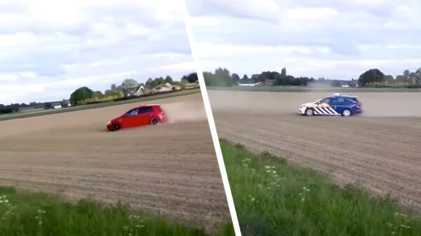 Golf GTI probeert in Didam met deze move aan de marechaussee te ontsnappen
