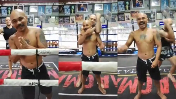 MMA'er demonstreert geheime techniek om aan een wurggreep te ontsnappen